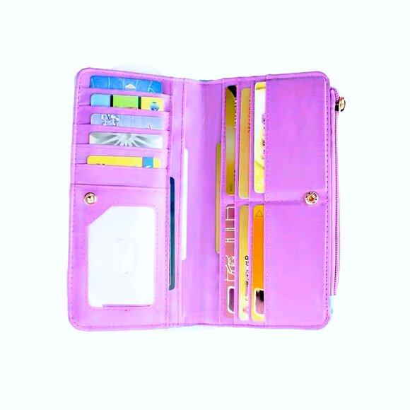 Disney Monsters Inc. Sulley 3D Horns Snap Closure Faux Leather Zip Wallet Pixar - Picture 5 of 5